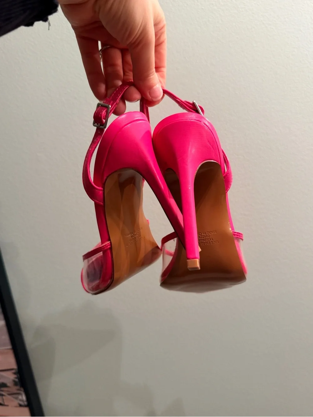 ASOS Neon Pink Pointed-Toe Slingback Heels